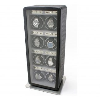 Heiden Monaco Eight Watch Winder in Black Leather