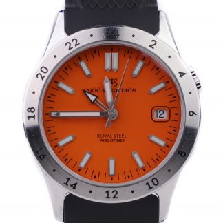 Sjöö Sandström Royal Steel Worldtimer 36mm Orange