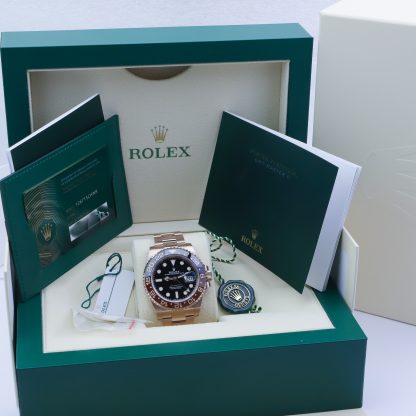 Rolex GMT-Master II 126715CHNR Rose Gold Rootbeer New