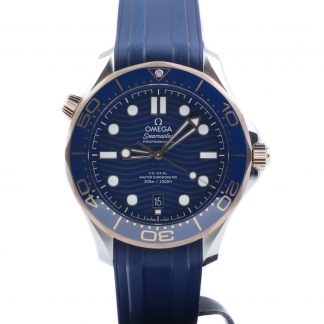 Omega Seamaster Diver 300M Sedna Gold Blue Rubber New 2020