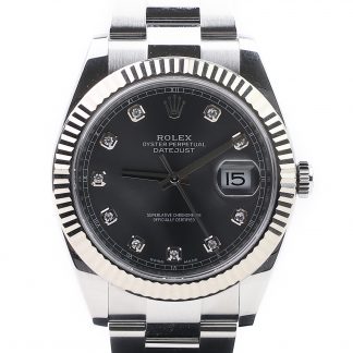 Rolex Datejust Dark Rhodium Diamond Dial 126334