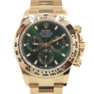 Rolex Daytona Yellow Gold Green Dial 116508 Unworn 2019