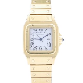 Cartier Santos Carrée 18k Yellow Gold Automatic Mens Size