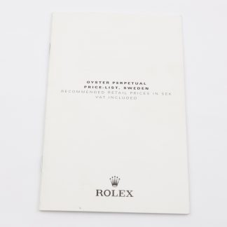 Rolex Price List SEK 2014 Brochure