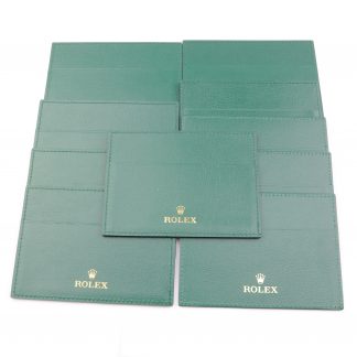 Original Rolex Green Leather Warranty Cardholder Set of 10